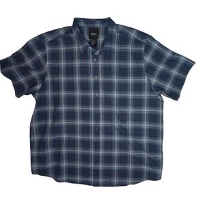 5.11 Tactical Mens 2XL Blue Plaid Wyatt Short Sleeve Snap Button Shirt 71204-698
